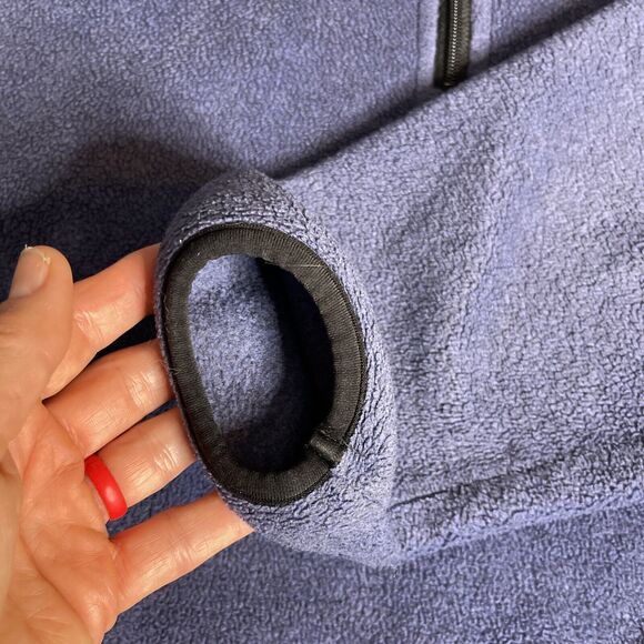 Outersport OT‎ 2000 Blue Fleece Quarter 1/4 Zip Sweatshirt Men Size L Athleisure - Picture 10 of 10